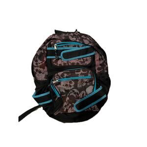 Eastsport Unisex Dual Strap Skater Backpack Skulls Blue Gray